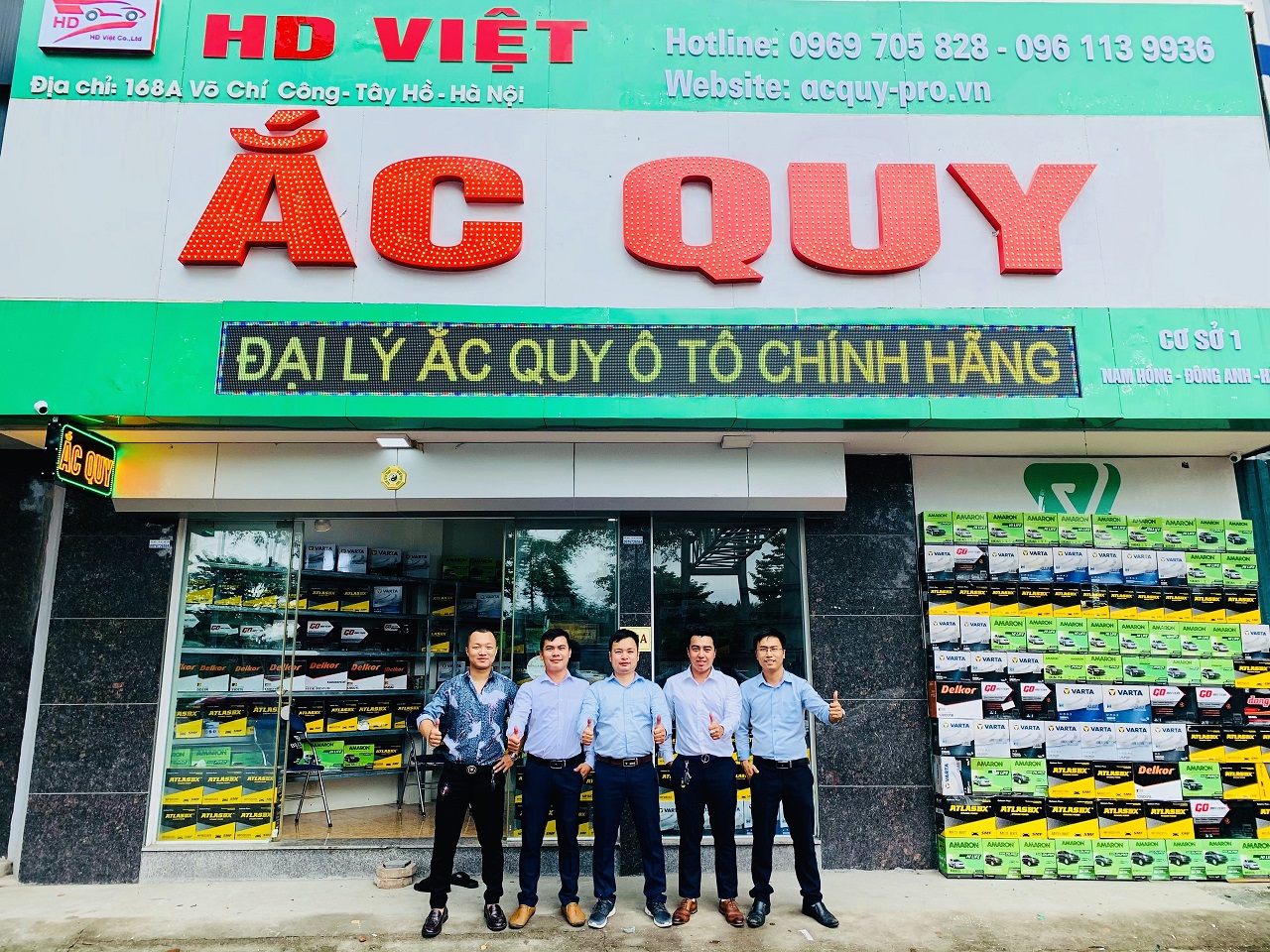 Cua hang ac quy HD Viet tai co so 2 Tay Ho